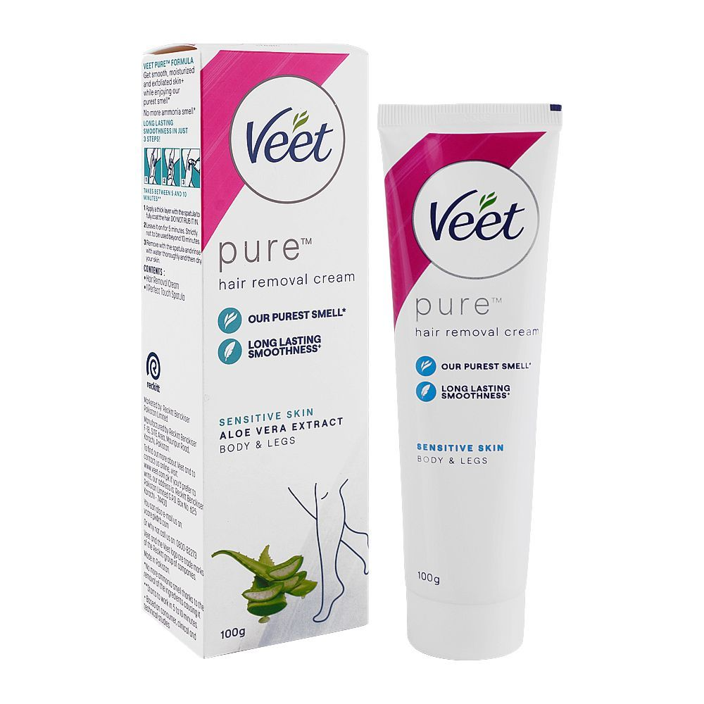 VEET ALOE VERA EXTRACT PURE HAIR REMOVAL CREAM 100GM