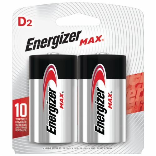 ENERGIZER MAX D BATTERIES 2-PCS