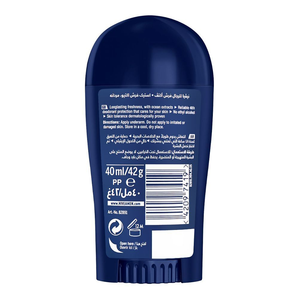 NIVEA MEN FESH ACTIVE DEODORANT STICK 40ML