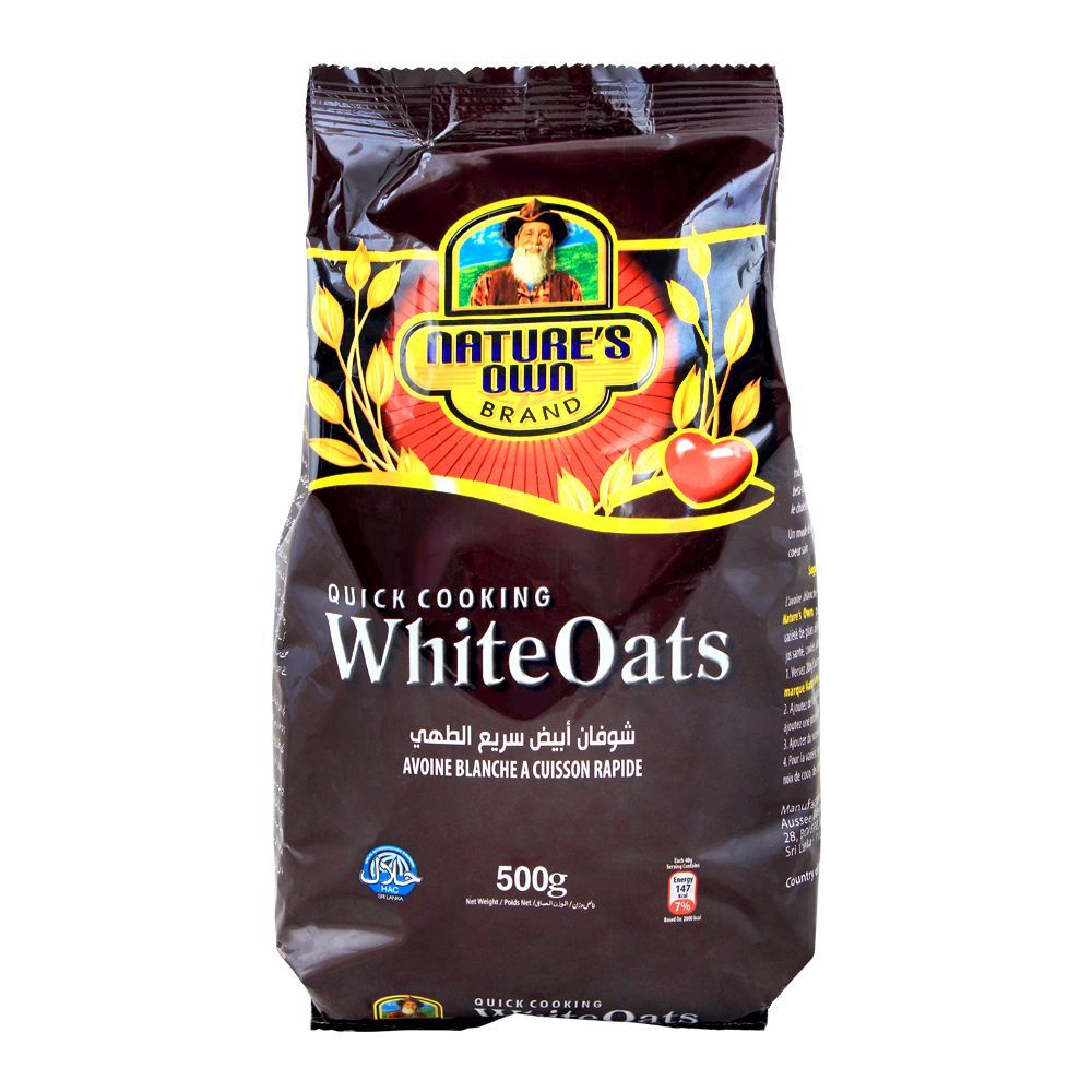 NATURES OWN WHITE OATS 500GM POUCH