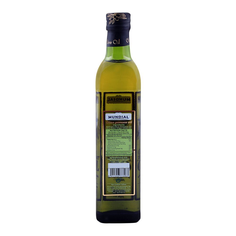 MUNDIAL OLIVE OIL POMACE BOTTLE 500ML