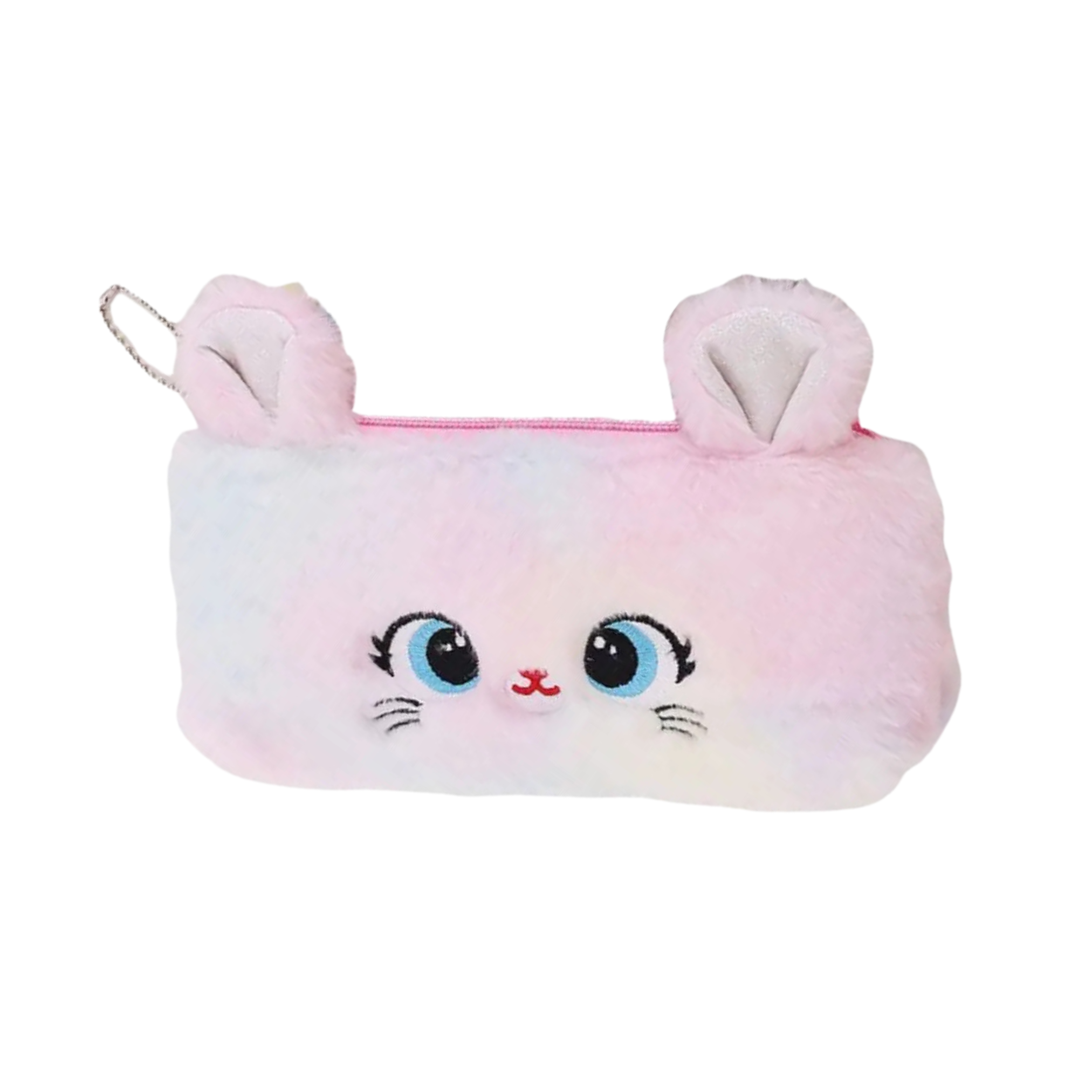 PENCIL POUCH WITH FUR FLUFFY CAT 0907-6