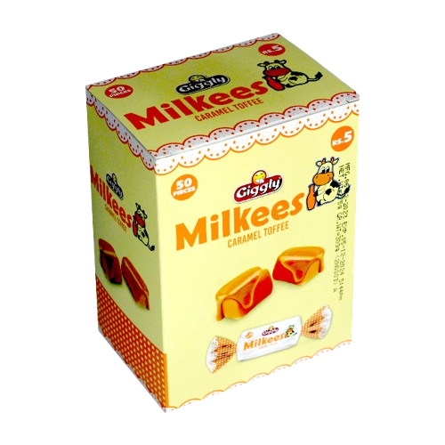 GIGGLY MILKEES CARAMEL TOFFEE 50PCS