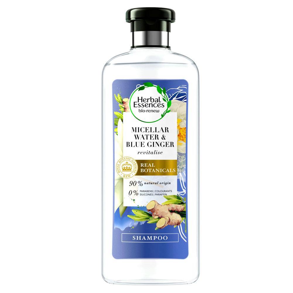 HERBAL ESSENCES SHAMPOO MICELLAR WATER & BLUE GINGER 400ML