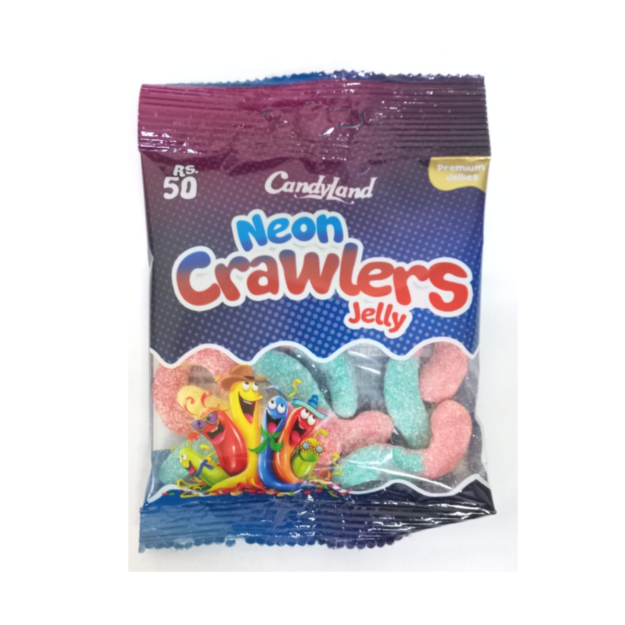 CANDYLAND NEON CRAWLERS PREMIUM JELLIES 36GM