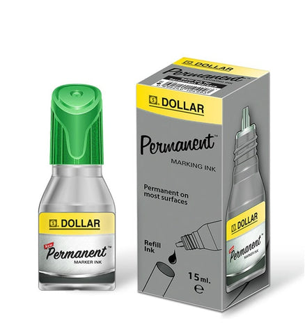 DOLLAR PERMANENT MARKER INK GREEN 15ML