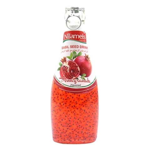 NILAMELS POMEGRANATE BASIL SEED DRINK 290ML