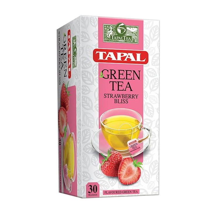 TAPAL GREEN TEA STRAWBERRY BLISS 30 TEA BAGS