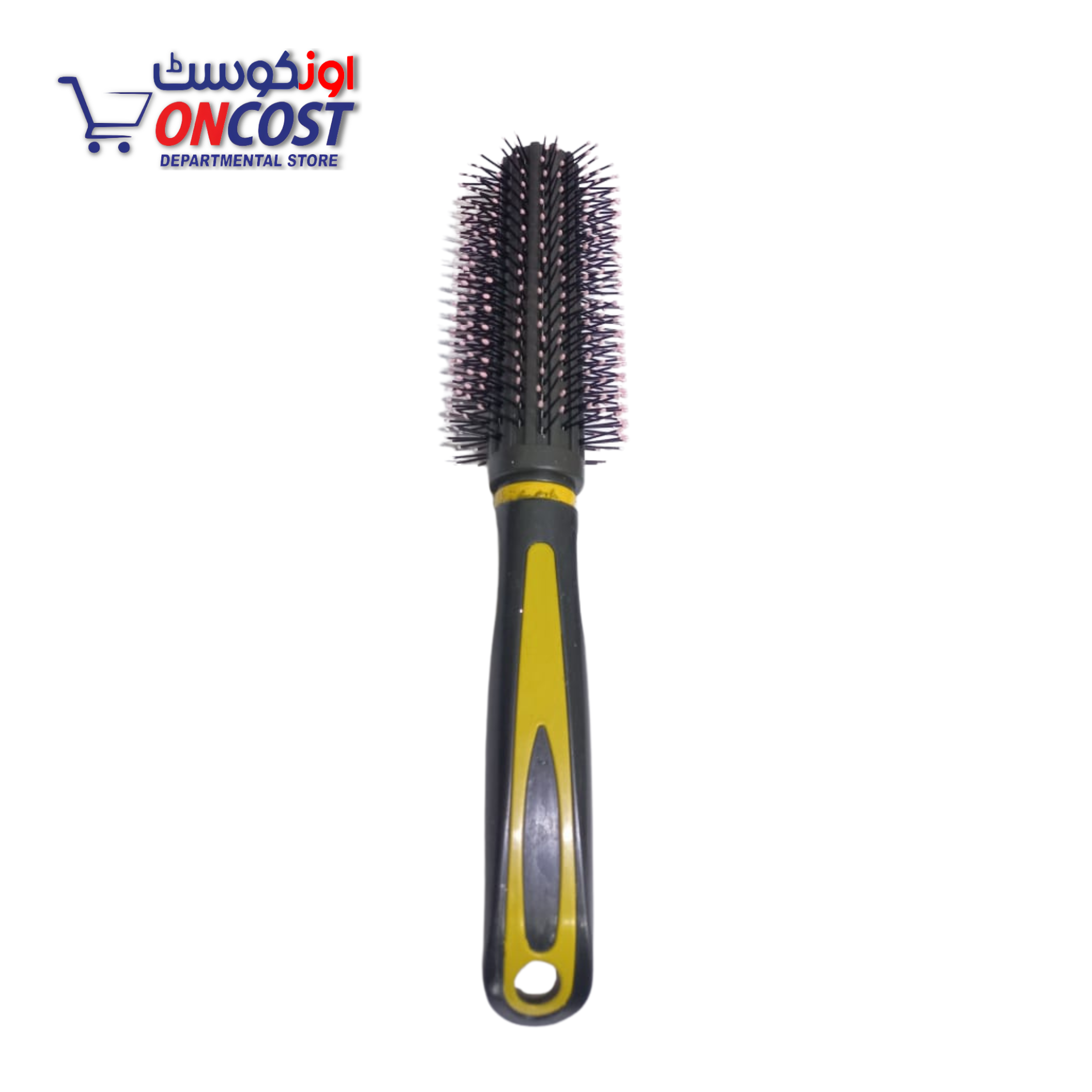 HAIR BRUSH ROUND WITH COLORED HANDLE