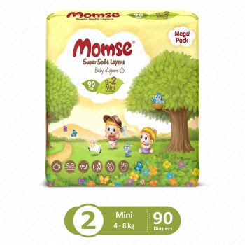 MOMSE BABY DIAPERS MEGA PACK SMALL 90PCS