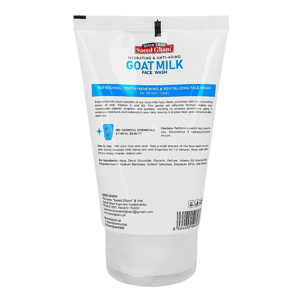 SAEED GHANI HYDRATING & ANTI-AGING GOAT MILK FACE WASH 100ML