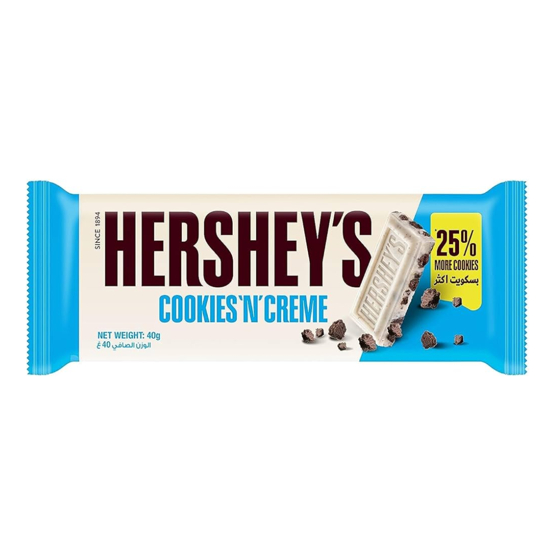 HERSHEYS CHOCOLATE COOKIES N CREAM 40GM