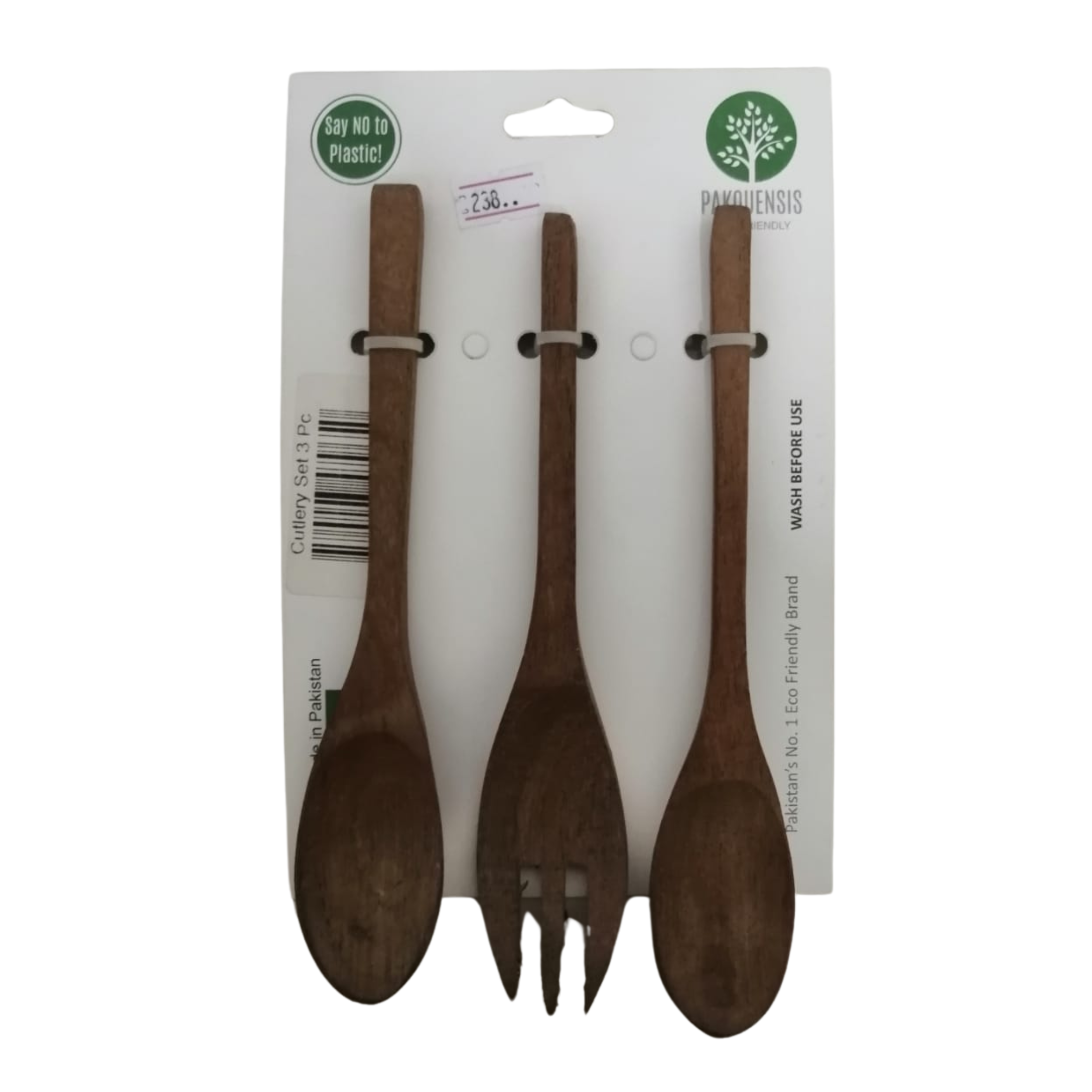 PAKQUENSIS WOODEN SERVE SPOON 3PCS SET