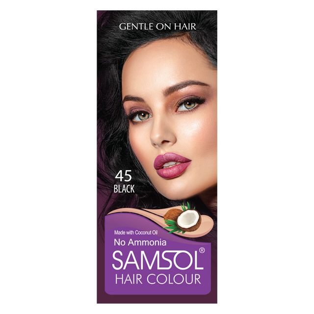 SAMSOL HAIR COLOUR NO 45 BLACK