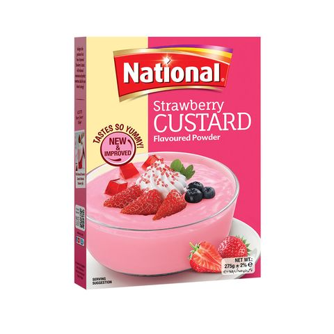 NATIONAL STRAWBERRY CUSTARD POWDER 275GM