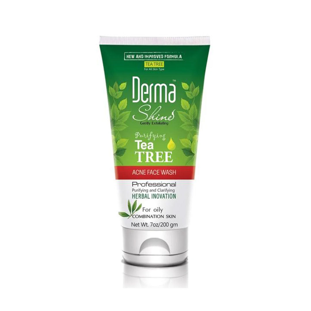 DERMA SHINE ACNE FACE WASH TEA TREE 200GM