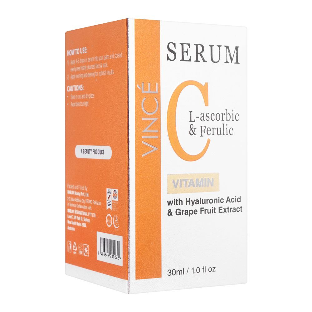 VINCE L-ASCORBIC & FERULIC VITAMIN-C FACE SERUM 30ML