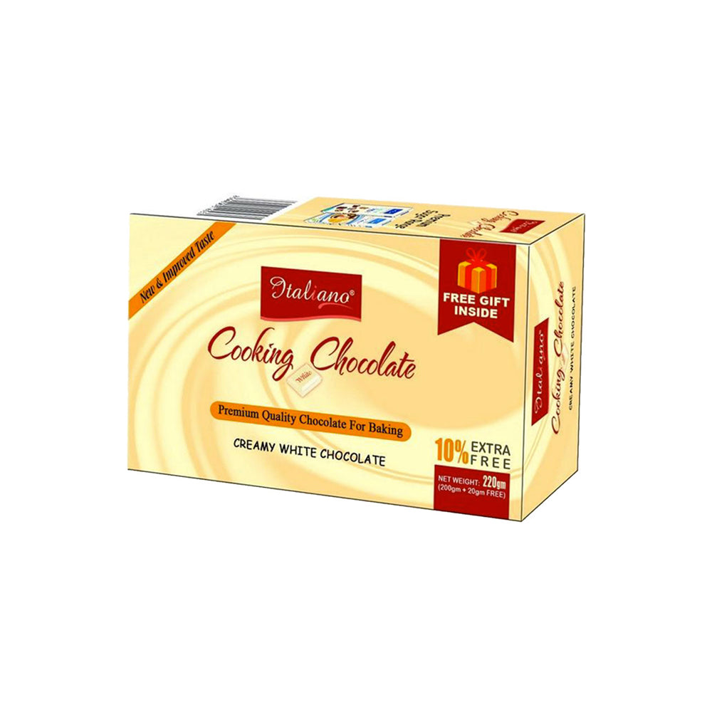 ITALIANO COOKING CREAMY WHITE CHOCOLATE 200GM