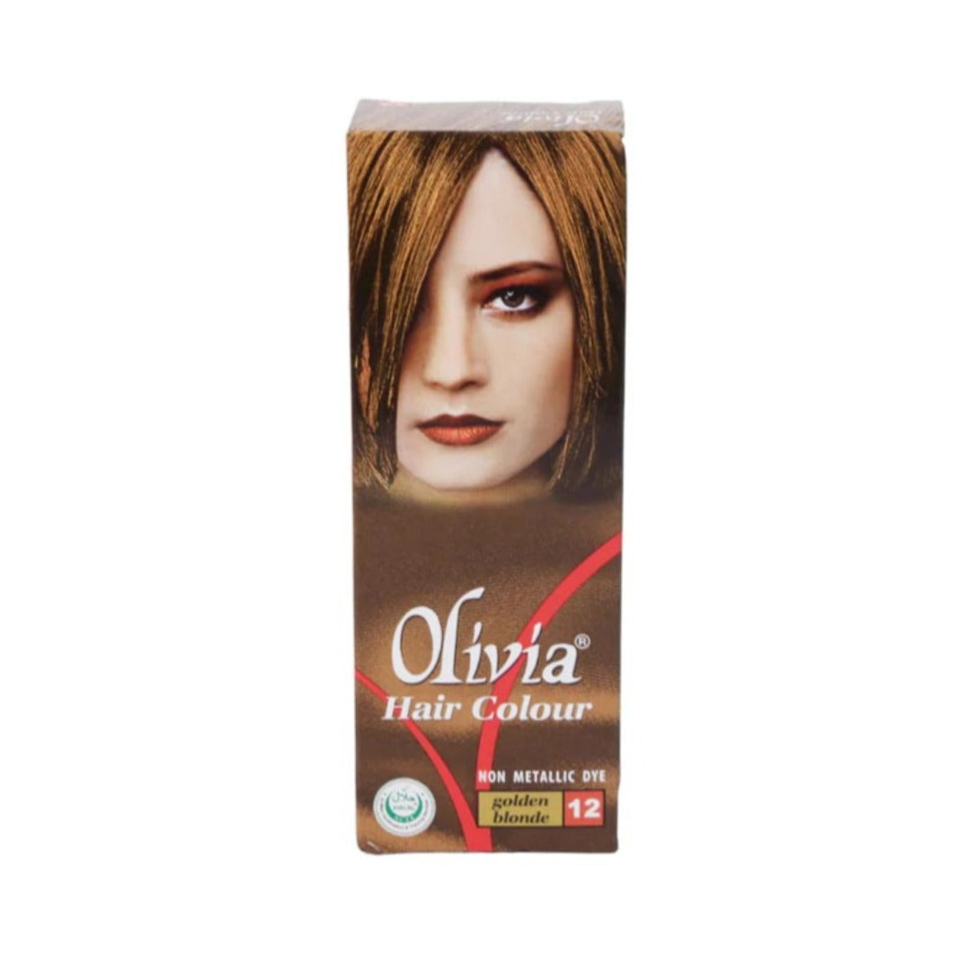 OLIVIA HAIR COLOUR NON METALLIC DYE,GOLDEN BLONDE 12