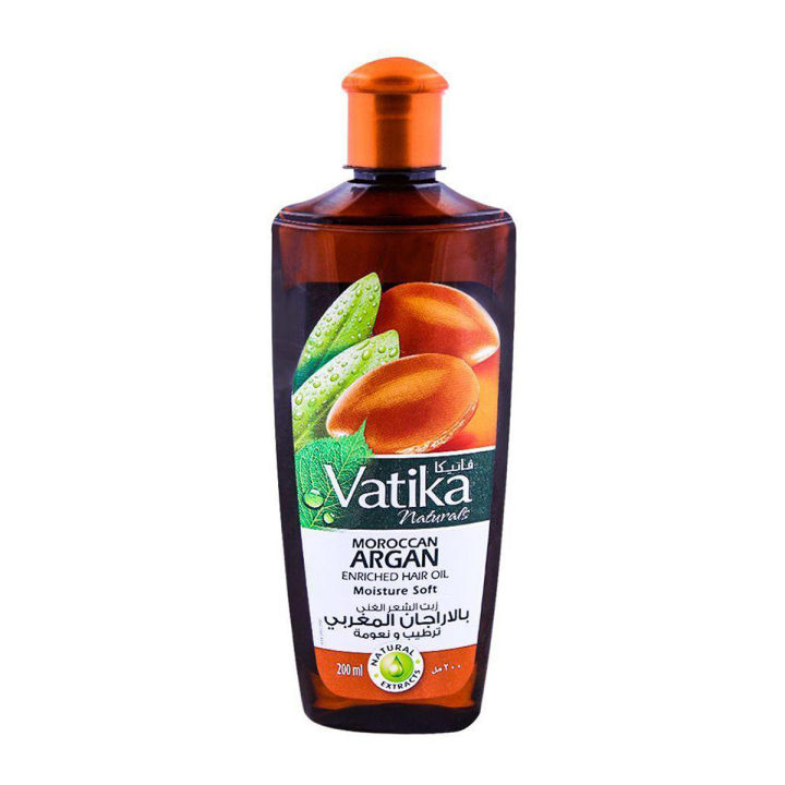 VATIKA ARGAN ENRICHED HAIR OIL MOISTURE SOFT 200ML