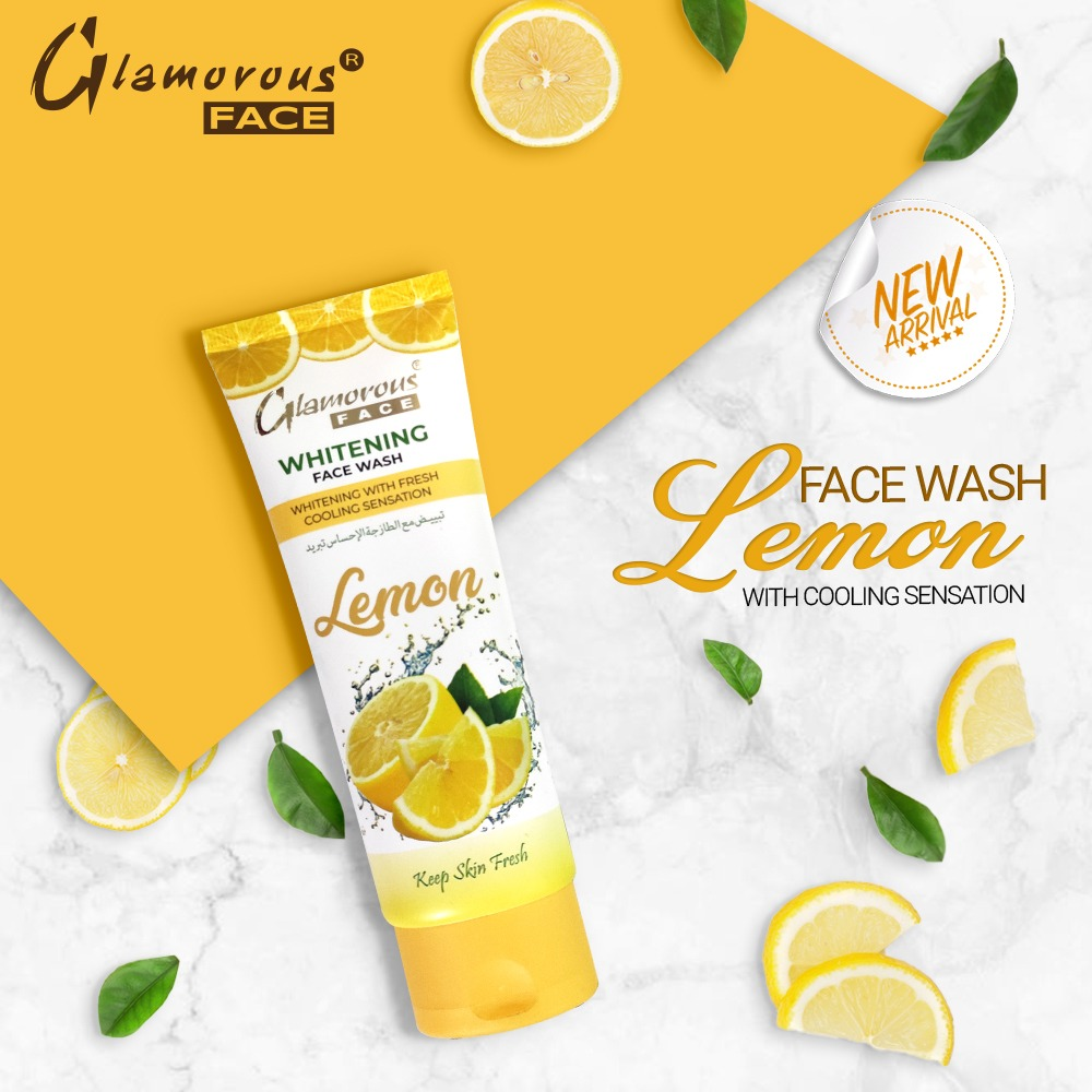 GLAMOROUS FACE WHITENING FACE WASH LEMON 100GM