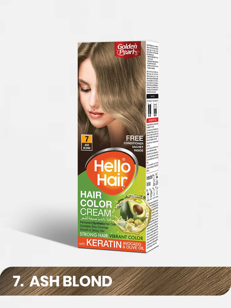 HELLO HAIR COLOR CREAM ASH BLOND 7