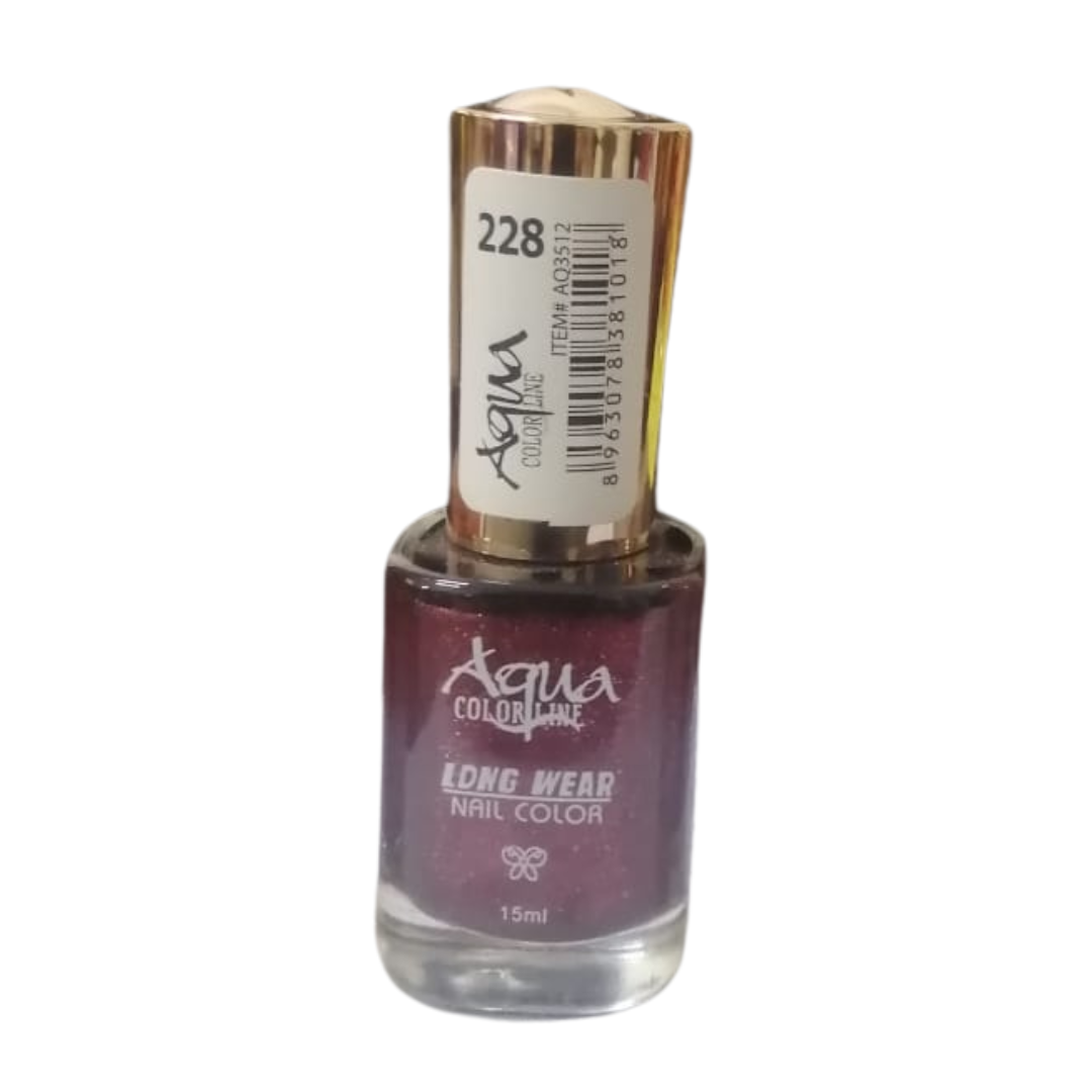 AQUA COLORLINE LONG WEAR NAIL POLLISH 15ML NO. 228