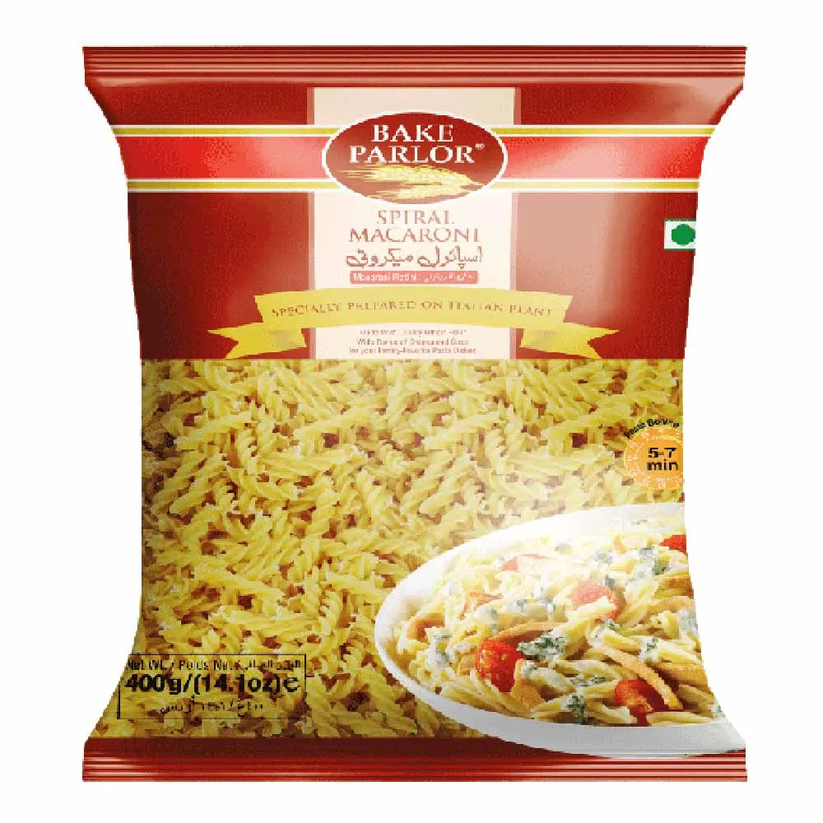 BAKE PARLOR SPIRAL MACARONI 400GM