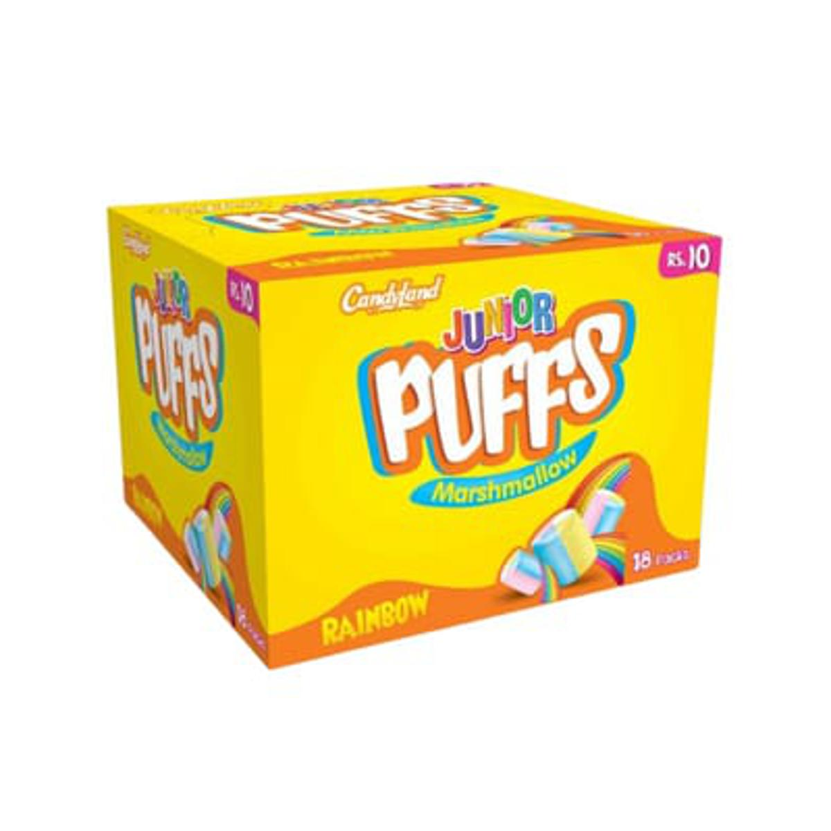 CANDYLAND MARSHMALLOW JUNIOR PUFF RAINBOW 18PCS PACK