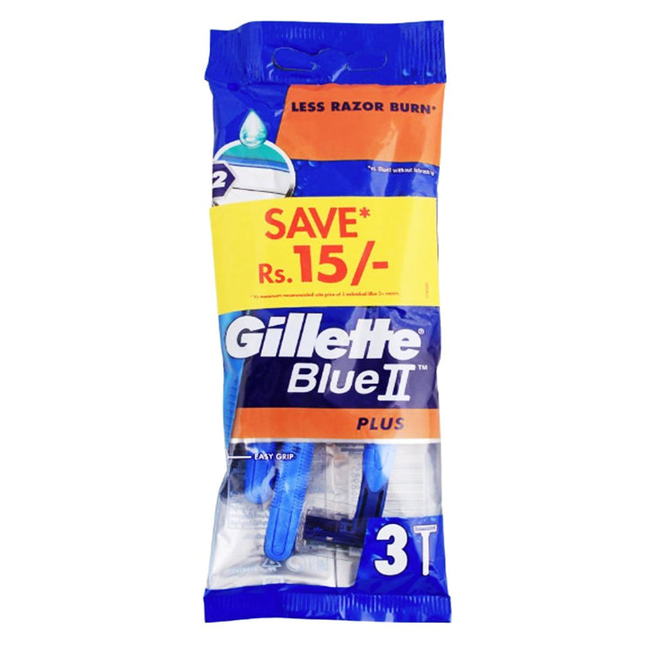 GILLETTE BLUE II PLUS RAZOR 3-PCS