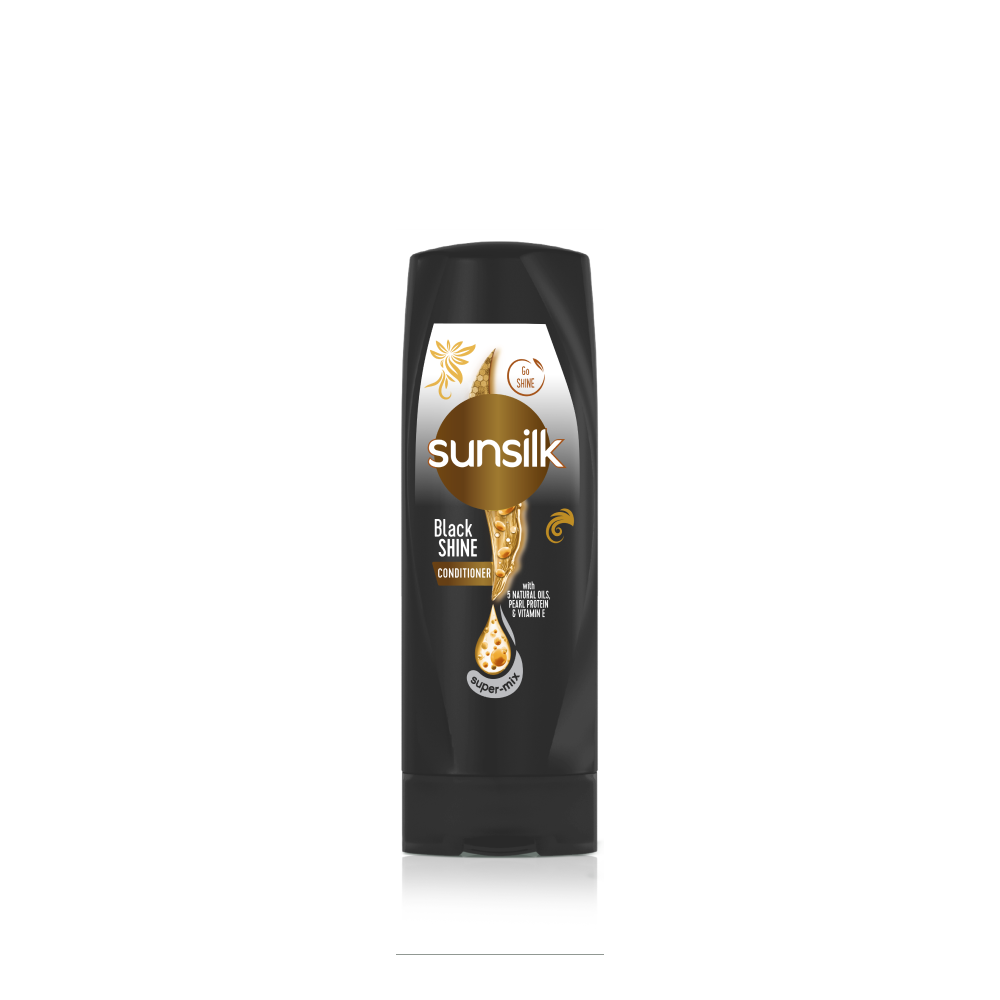 SUNSILK SHAMPOO BLACKSHINE WITH 5NATURAL OIL 185ML