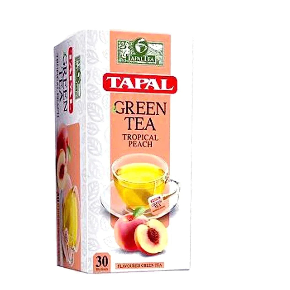 TAPAL GREEN TEA TROPICAL PEACH 30 TEA BAGS