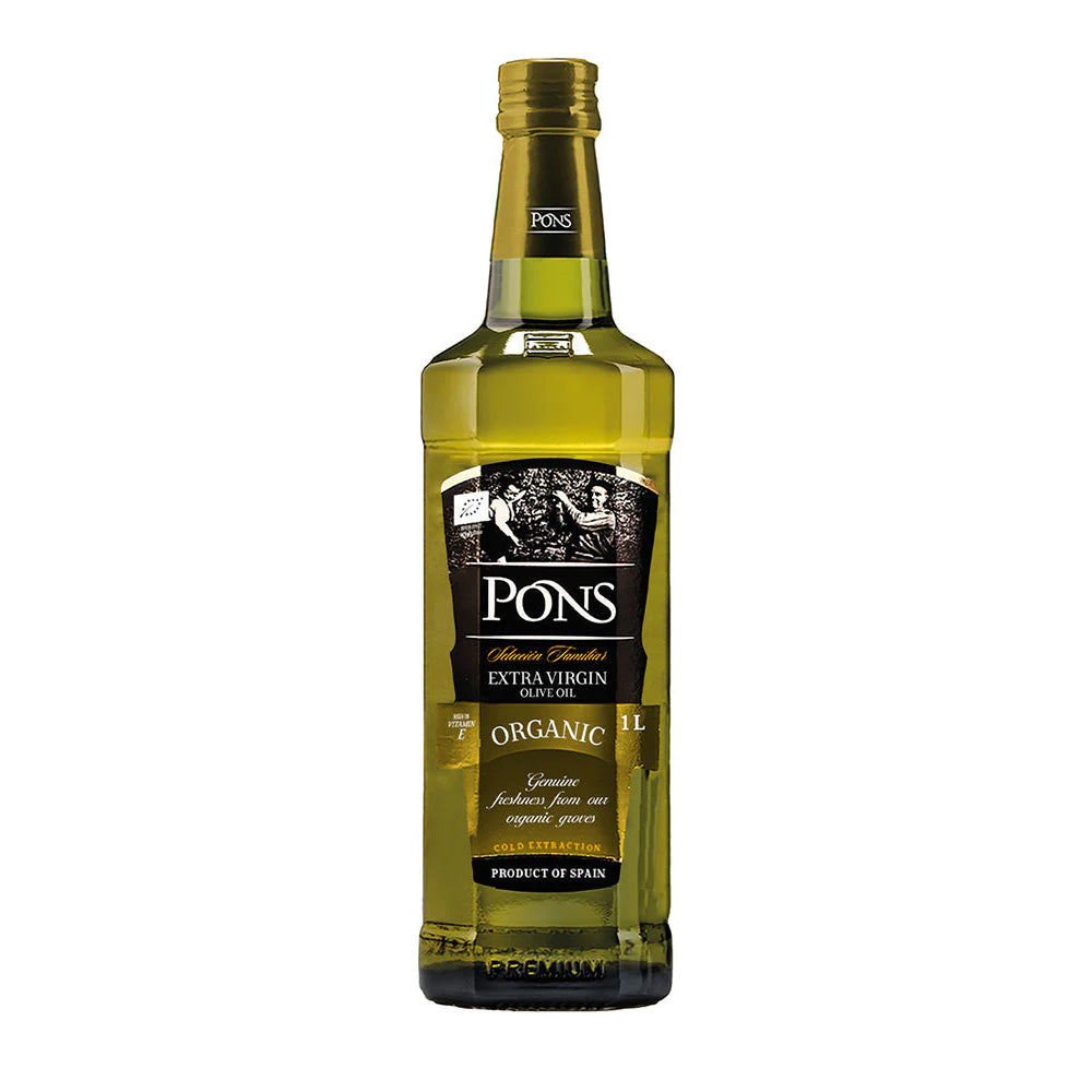 PONS EXTRA VIRGIN OLIVE OIL ORGANIC BOTTLE 1LTR