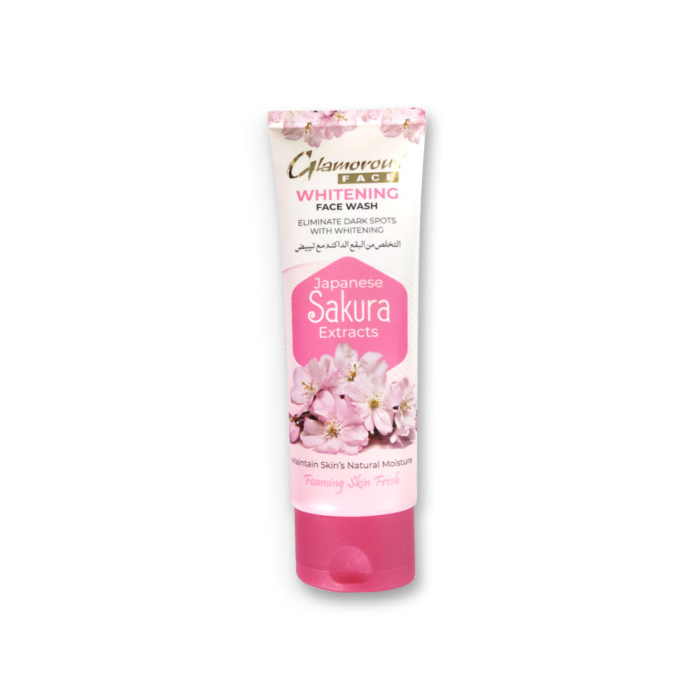 GLAMOROUS FACE WHITENING FACE WASH JAPANESE SAKURA EXTRACTS 100GM