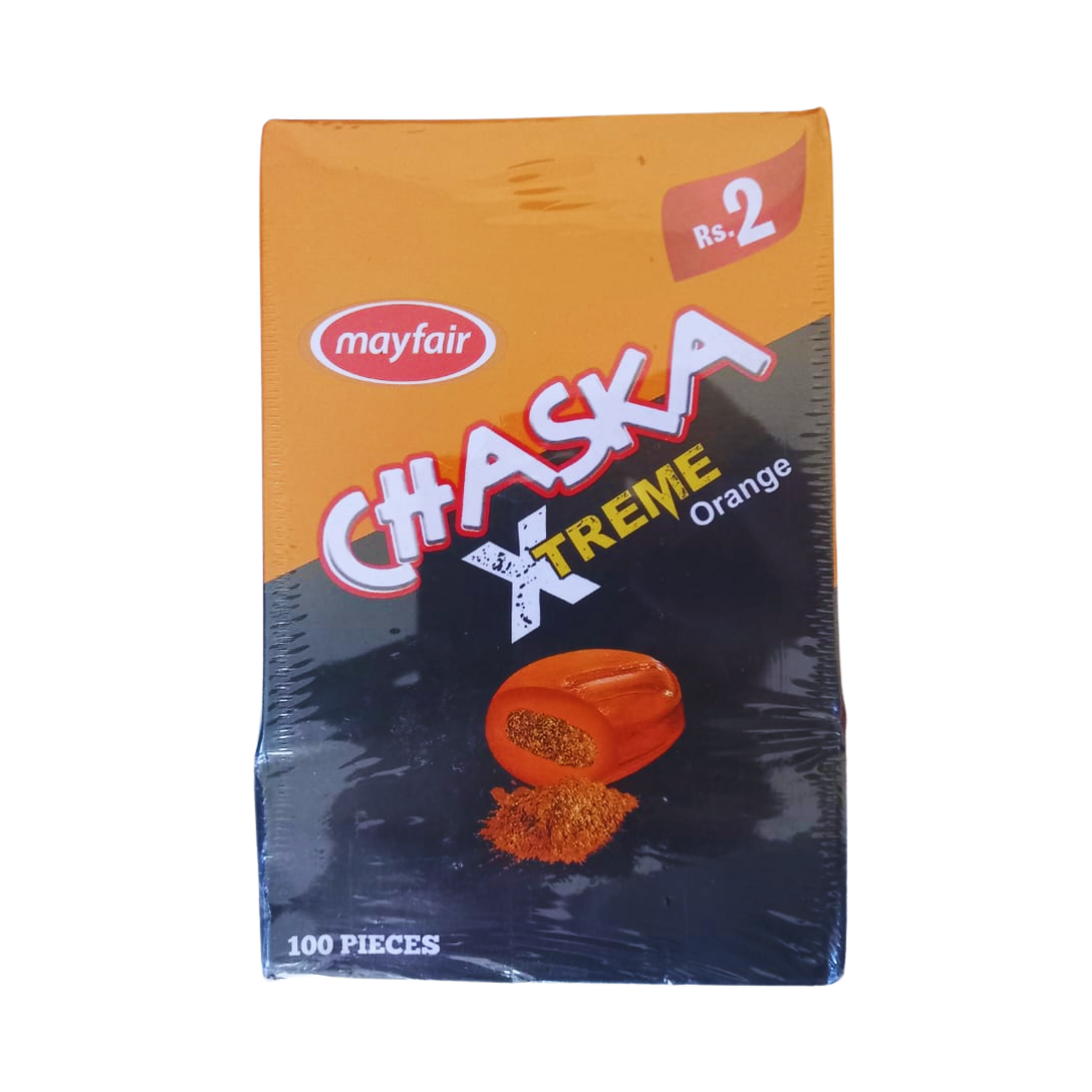 MAYFAIR CHASKA XTREME ORANGE CANDY 100PCS BOX