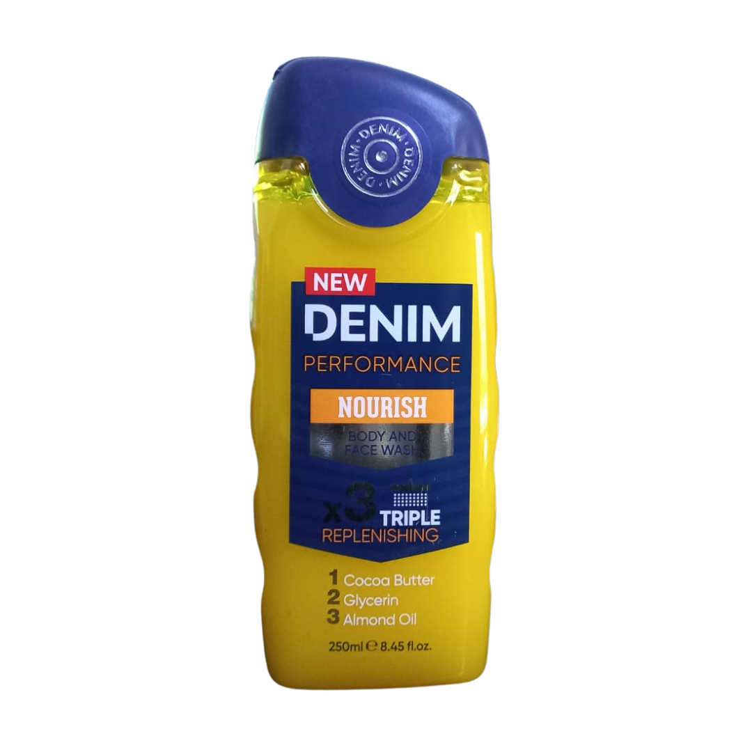 DENIM PERFORMANCE NOURISH BODY WASH & FACE WASH 250ML