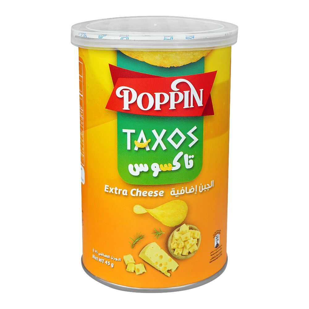 POPPIN TAXOS CHIPS EXTRA CHEESE 45GM