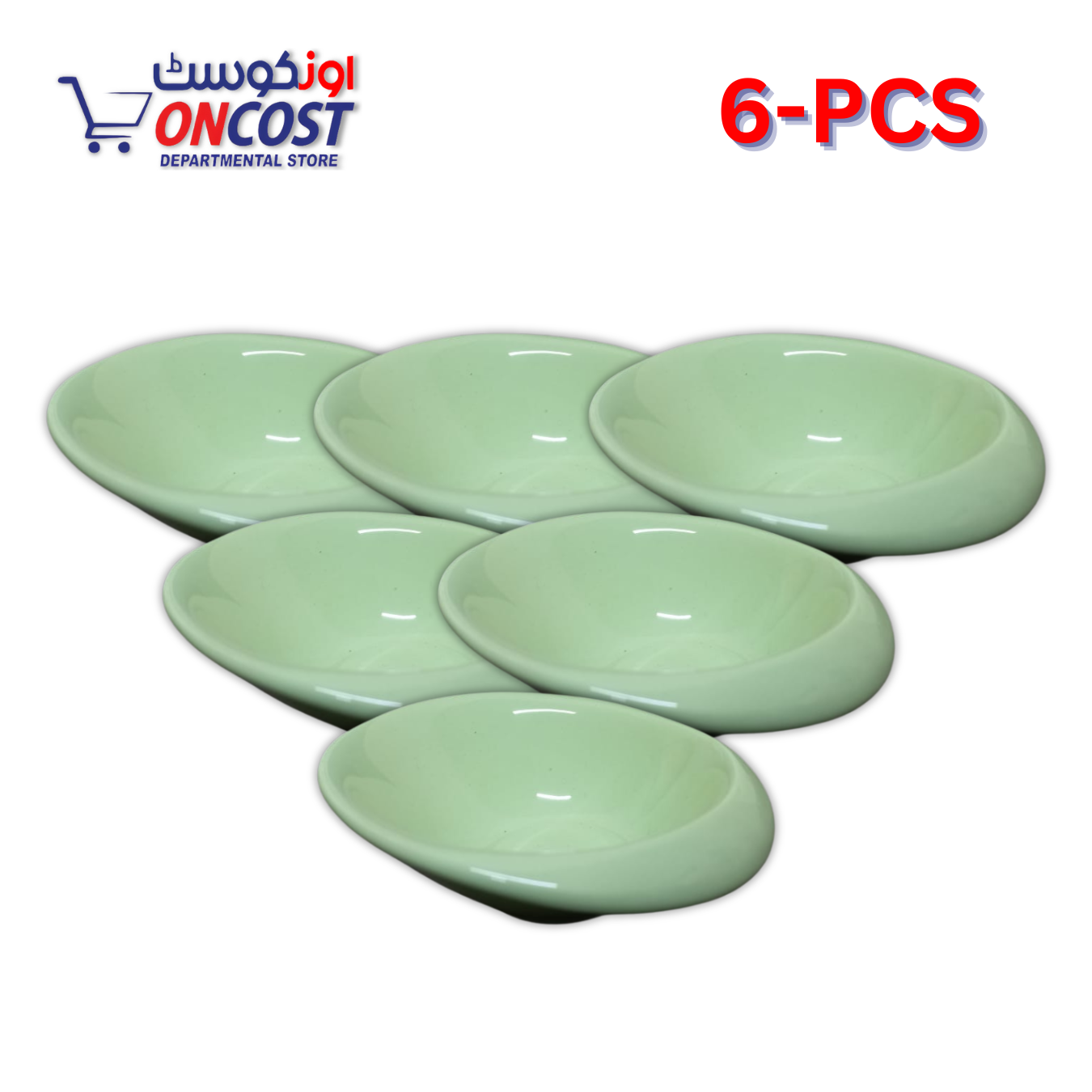 GREEN COLORED BOWL CERAMIC 6PCS SET