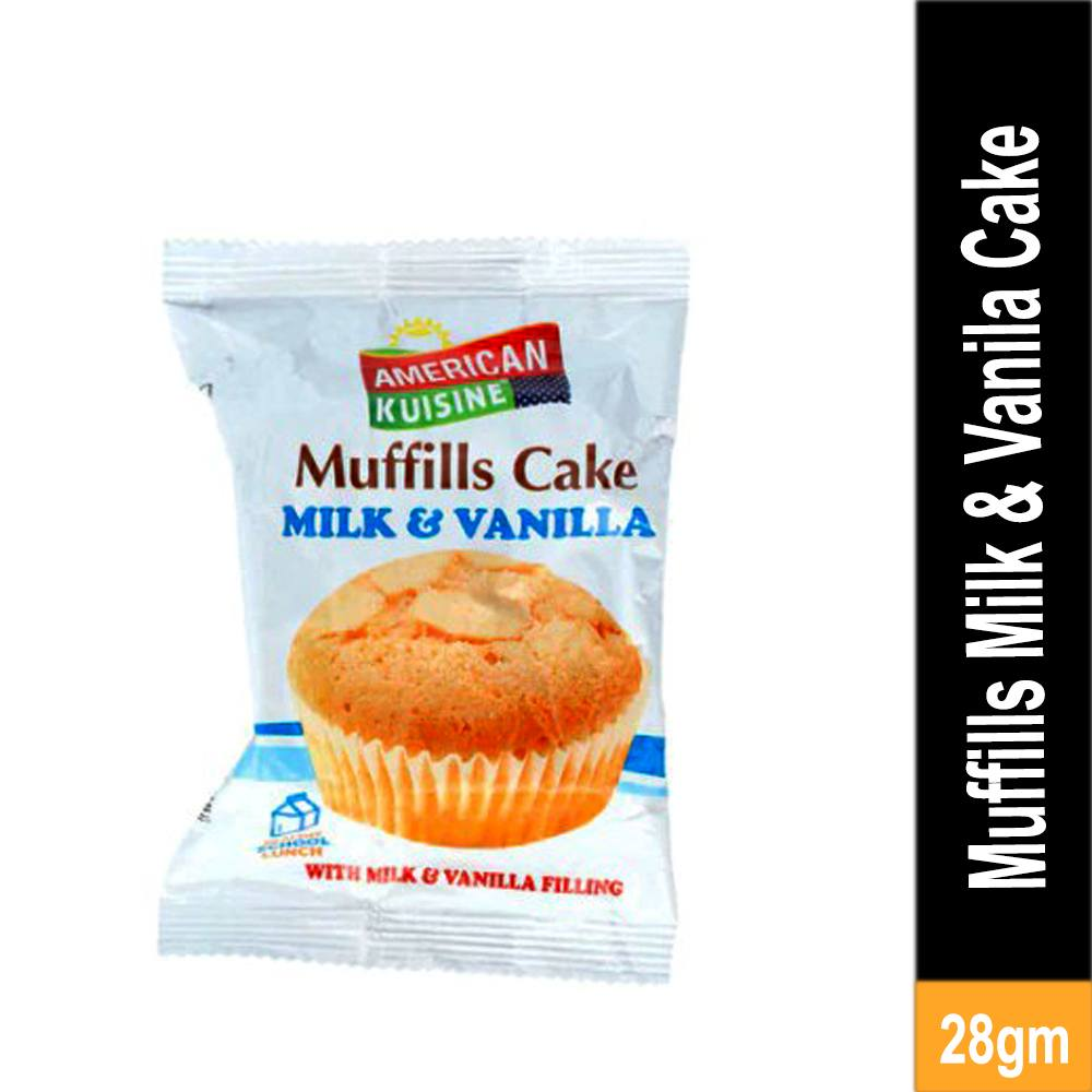 AMERICAN KUISINE MUFFILLS CAKE MILK & VANILLA 28GM