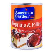 AMERICAN GARDEN TOPPING & FILLING STRAWBERRY 595GM