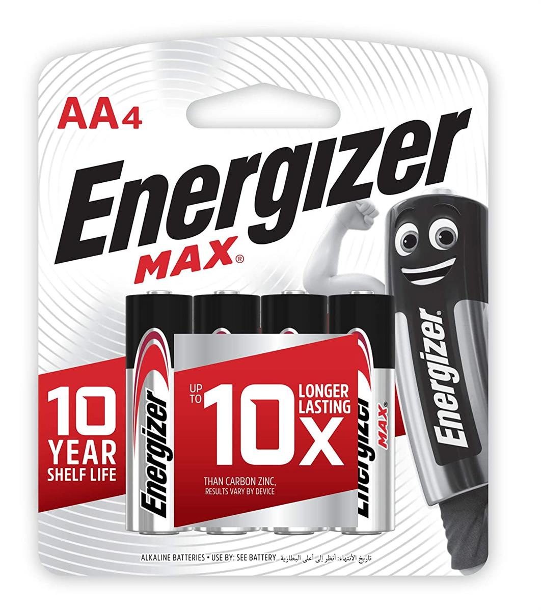 ENERGIZER MAX AA BATTERIES X4-PCS