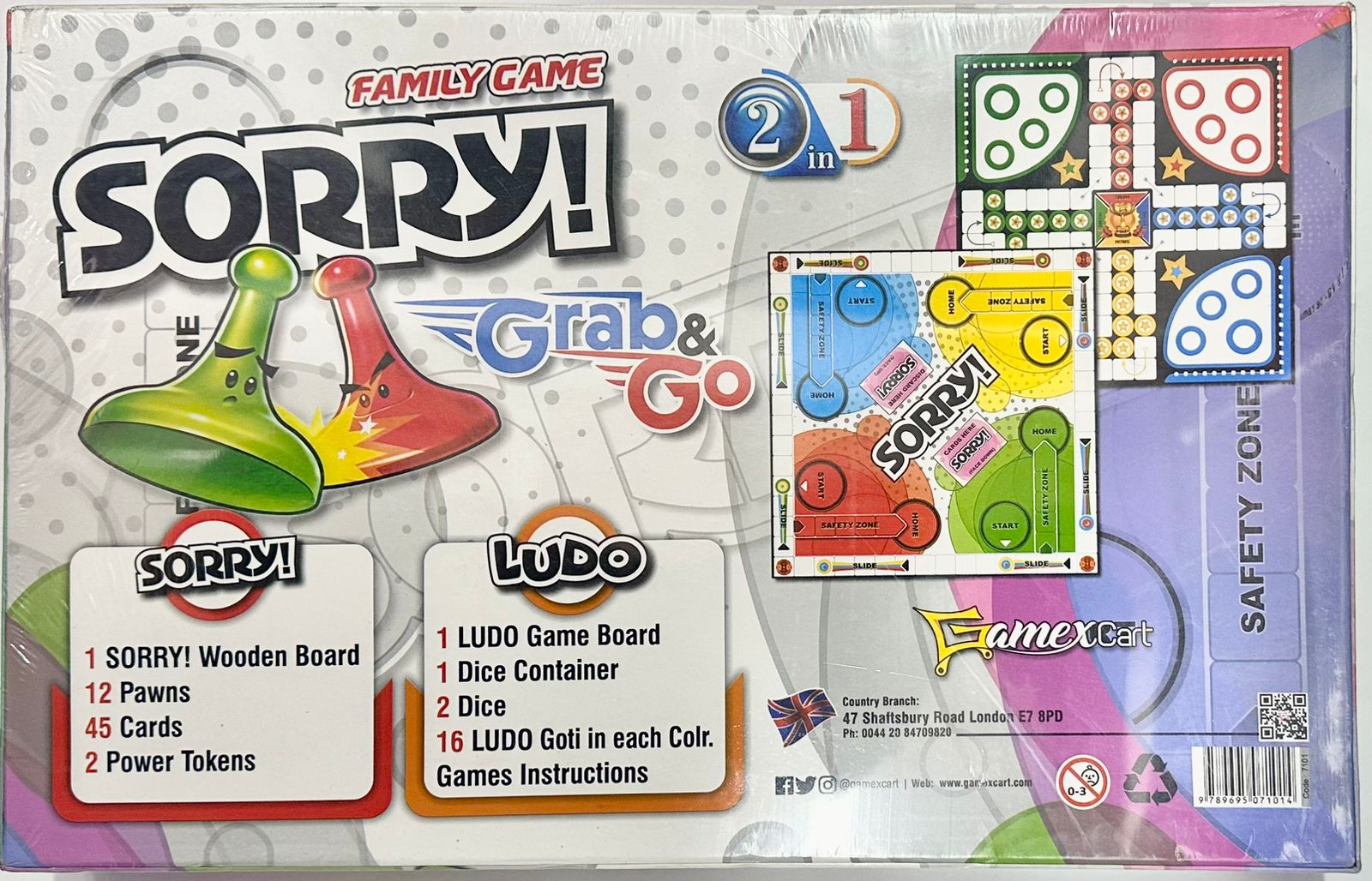 2 IN 1 FAMILY GAME SORRY GRAB&GO