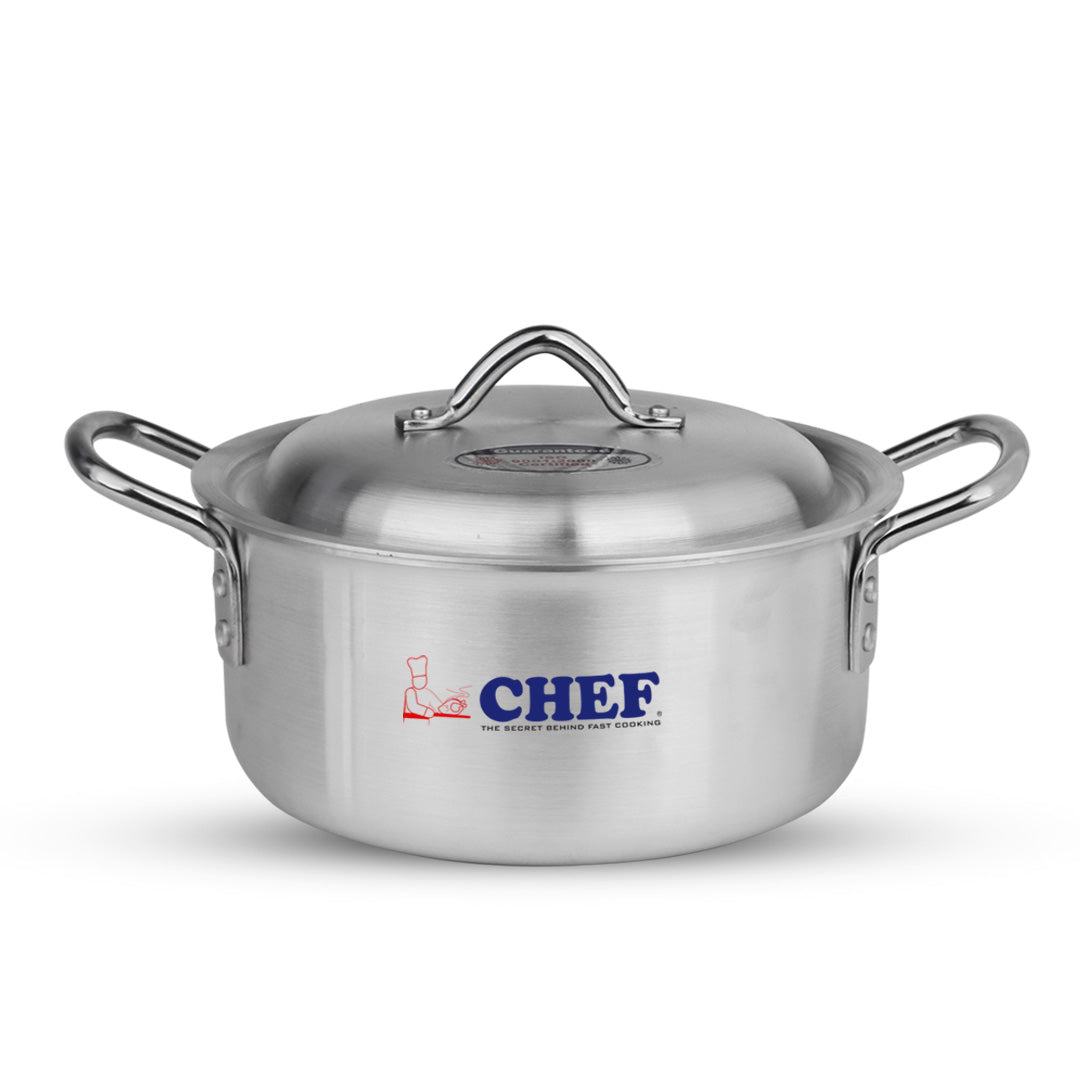 CHEF PATELA ALMUNIUM WITH LID 24X11CM