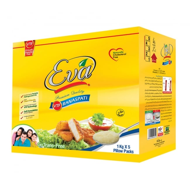 EVA BANASPATI GHEE 1KG POUCH CTN