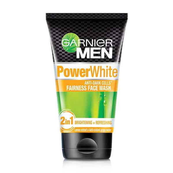 GARNIER MEN FACE WASH POWER WHITE 2IN1 100ML