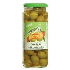 COOPOLIVA PITTED GREEN OLIVES 235GM