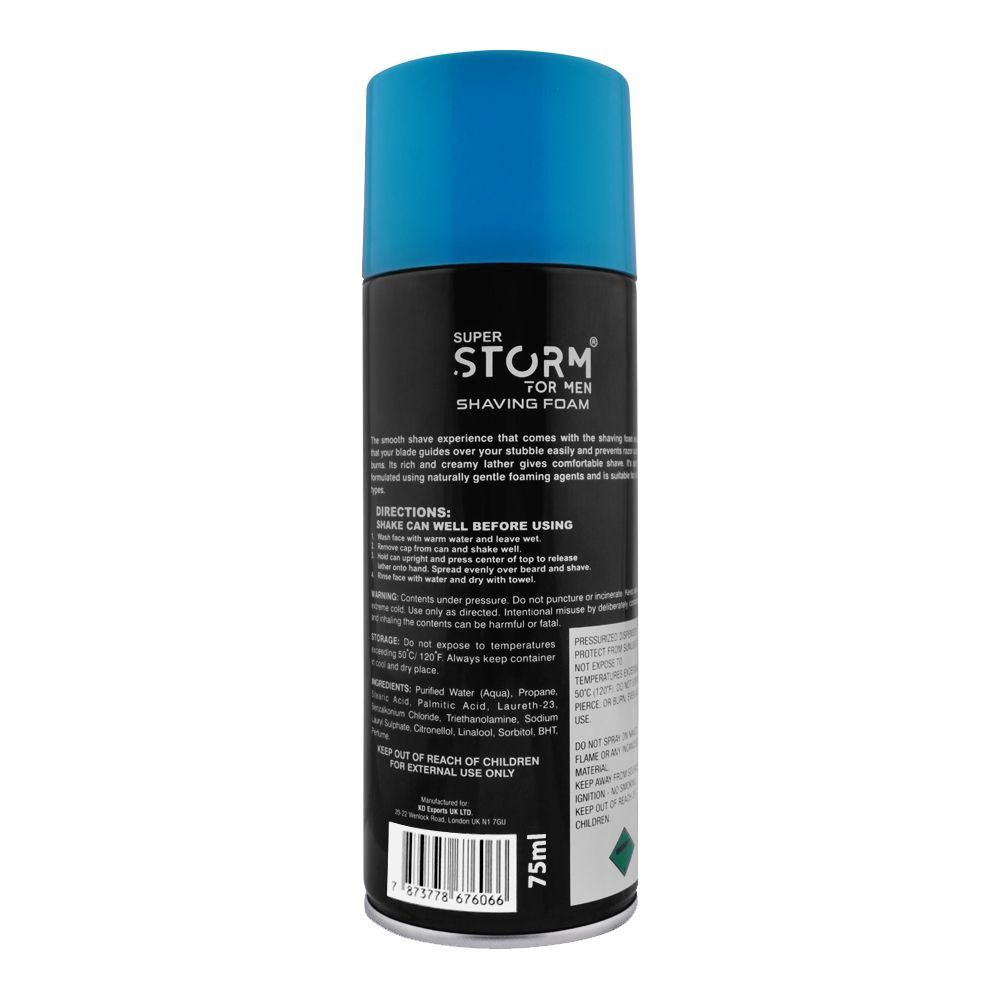 STORM FOR MEN SENSITIVE SHAVING FOAM WITH AFTERSHAVE 75ML