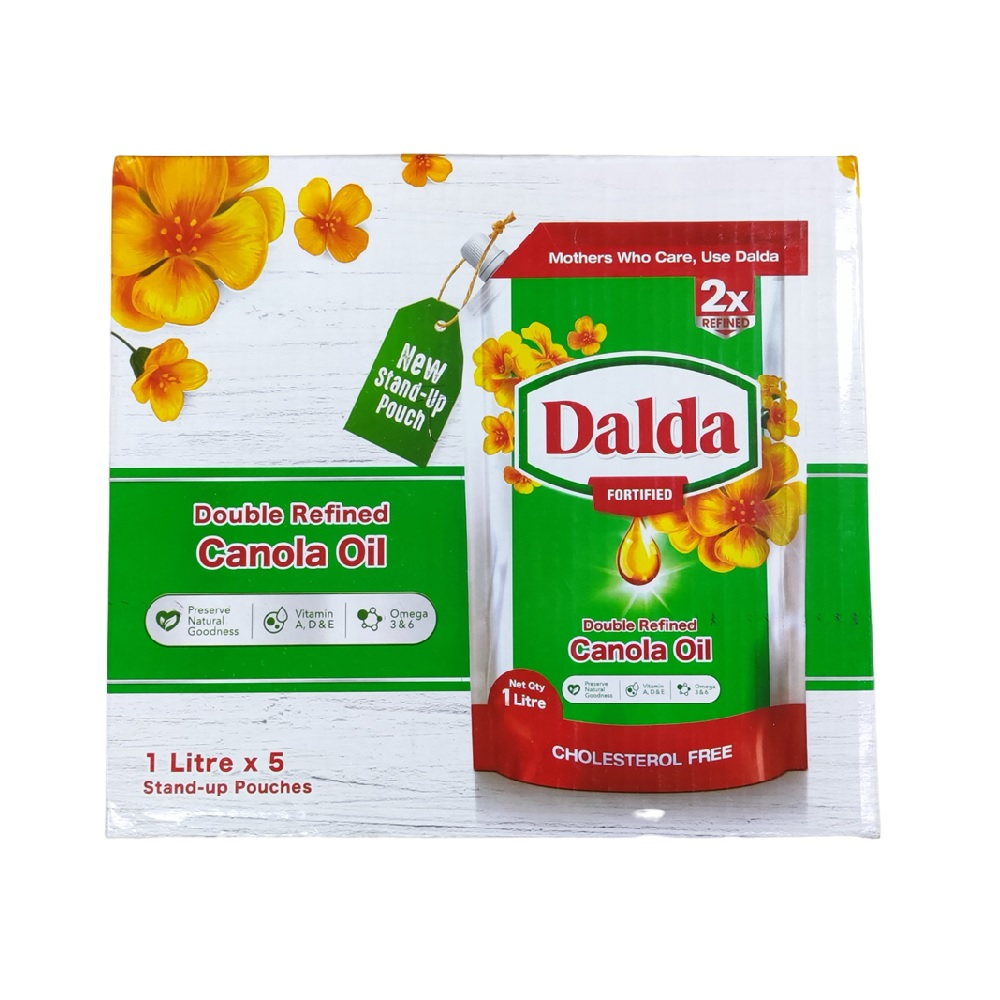 DALDA CANOLA OIL 1LTR STAND UP POUCH CTN