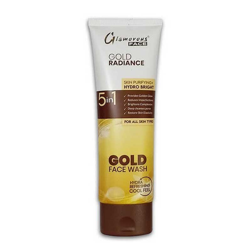 GLAMOROUS FACE GOLD RADIANCE FACE WASH 5IN1 100GM