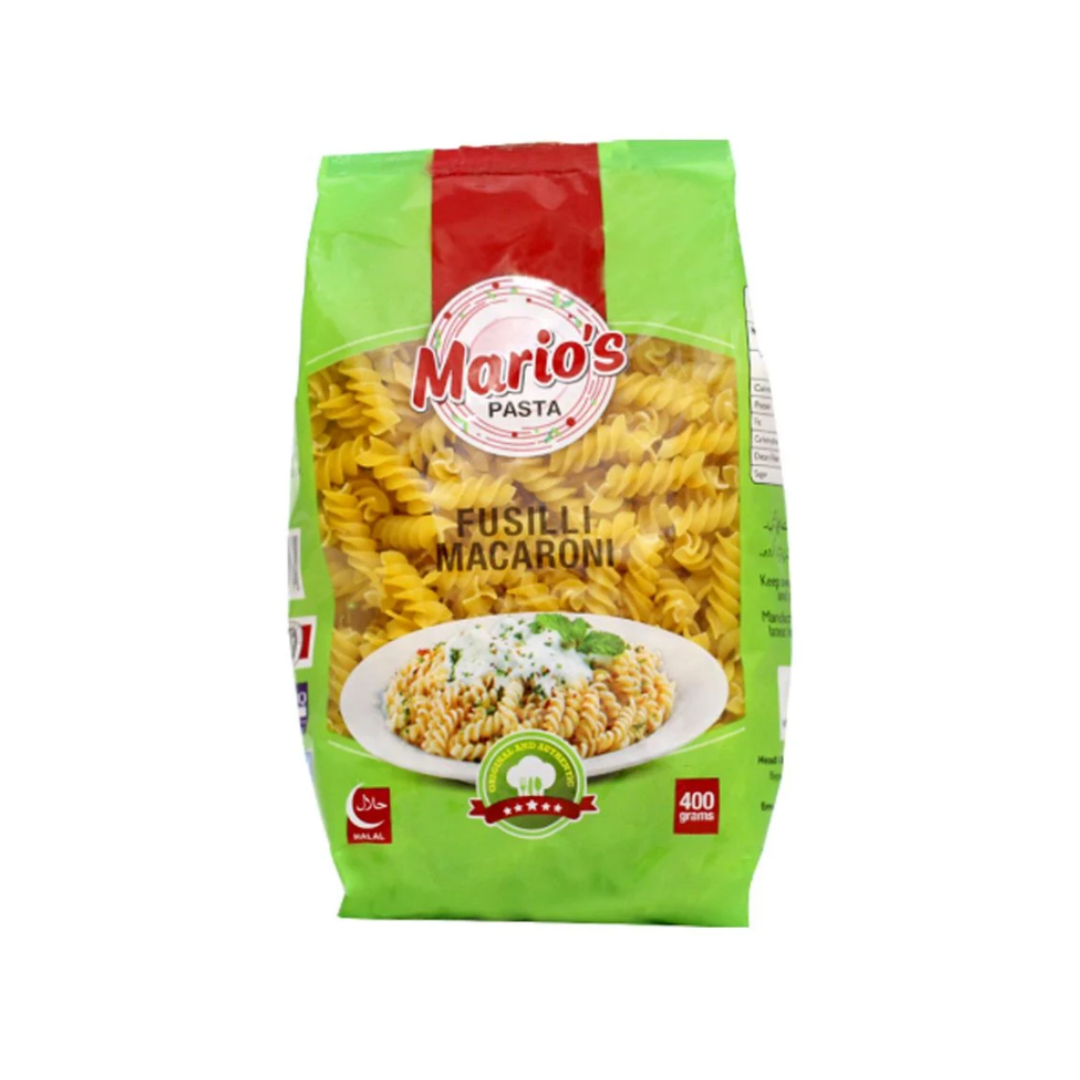 MARIOS PASTA FUSILLI MACARONI 400GM